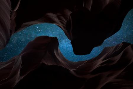 星夜在峡谷全高清壁纸和背景
