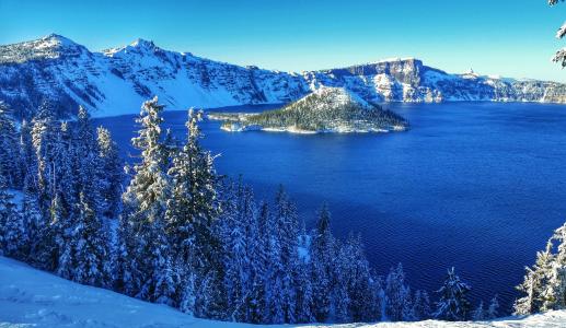 高山湖泊在冬季全高清壁纸和背景图像