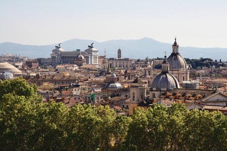 Vista de Roma desde卡斯蒂略圣安吉洛4k超高清壁纸和背景图片