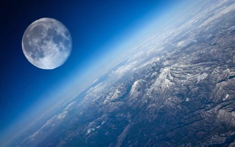 地球和月亮全高清壁纸和背景