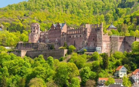 海德堡城堡,巴登 - 温特贝格,德国4k超高清壁纸和背景图像的废墟