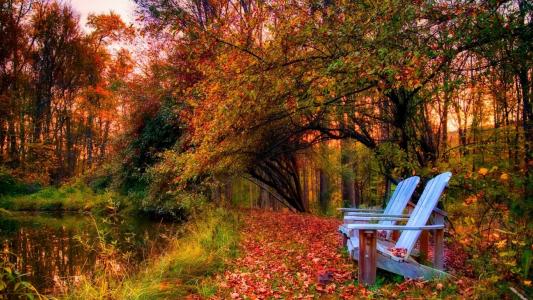 一个平安的秋日壁纸和背景