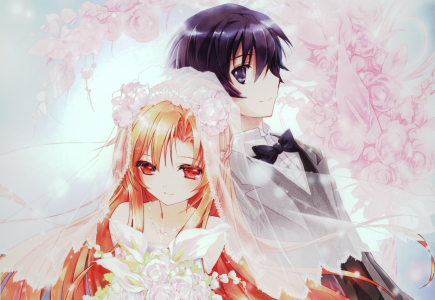 Kyousuke和Kirino婚礼全高清壁纸和背景图像