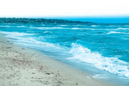 在海滩5k视网膜超高清壁纸和背景图像的海浪