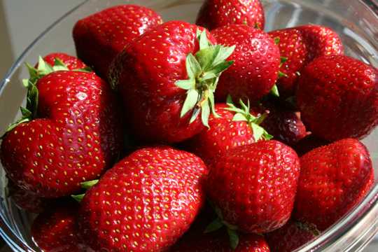 新鲜美食酸甜好吃红色的草莓图片