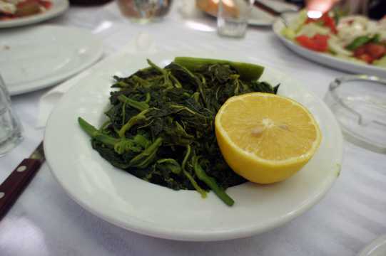 营养青菜柠檬图片